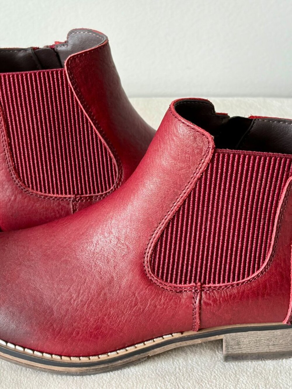 Josef Seibel Burgundy Leather Waterproof Ankle Boots - Picture 11 of 16